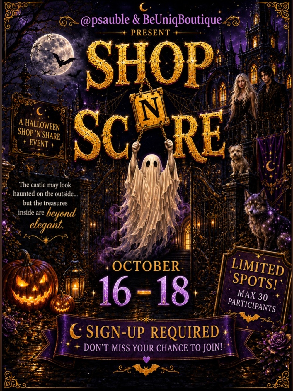 Shop N Scare Halloween Event Poster